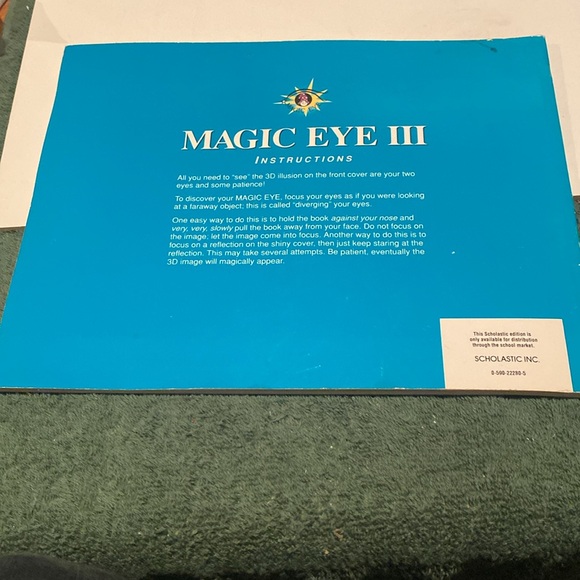 Vintage 1994, “Magic Eye III, 3D Illusions,” Paperback - Picture 2 of 2